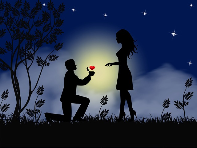 Žádost o ruku je romantická